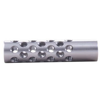 Picture of Shrewd #1 MUZZLE BRAKE 22 CALIBER 1/2-28 CHROME MOLY SILVER NONE