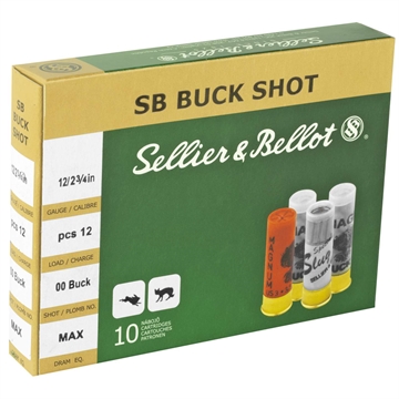 Picture of SELLIER & BELLOT AMO 12GA 2.75 IN 1 1/4OZ #00 BUCK 12 PELLET 10-RD ( 25 BOXES PER CASE ) SB12BSE