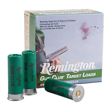 Picture of Remington Gun Club, Target Loads, 12 Gauge, 2.75", 2.75 Dram, #8, 1 1/8 oz, Shotshell, 25 Round Box 20230 20232
