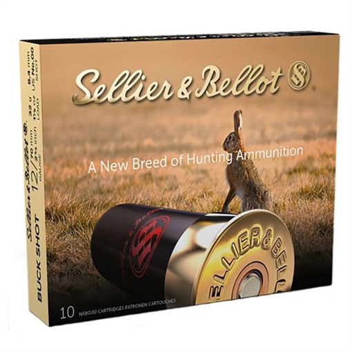 Picture of SELLIER & BELLOT AMO 12GA 2.75 IN 1 1/8OZ #00 BUCK 9 PELLET 10-RD ( 25 BOXES PER CASE ) SB12BSJ