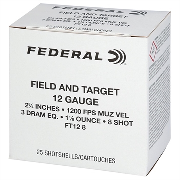 Picture of Federal 12 GAUGE 2-3/4'' 1-1/8OZ #8 25/BOX FT12 8