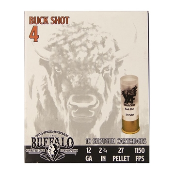 Picture of The Buffalo Cartridge Company 12 GAUGE 2-3/4'' 27 PELLET 4 BUCK SHOT 10/BOX BCC2007Z