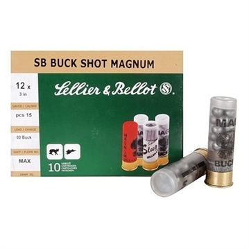 Picture of Sellier & Bellot 12 GAUGE 3'' 1-7/8OZ #00 BUCKSHOT 10/BOX SB12BSA
