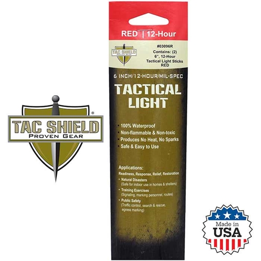 Picture of TACSHIELD 12HR Light Stick 2PK RD 6in 03096R 843119033268