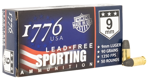 Picture of 1776 USA Lead Free Sporting 9mm Luger 90gr Lead Free Ball 50 Per Box/20 Case 1776009090