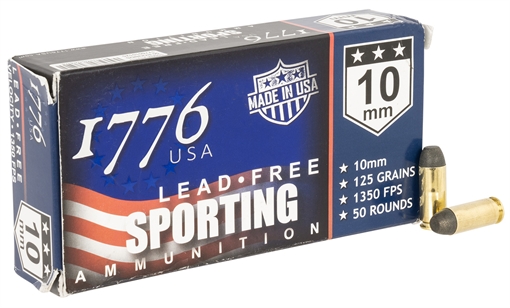 Picture of 1776 USA Lead Free Sporting 10mm Auto 125gr Lead Free Ball 50 Per Box/20 Case 1776010125