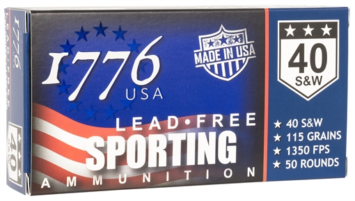 Picture of 1776 USA Lead Free Sporting 40S&W 115gr Lead Free Ball 50 Per Box/20 Case 1776040115