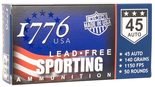 Picture of 1776 USA Lead Free Sporting 45ACP 140gr Lead Free Ball 50 Per Box/20 Case 1776045140