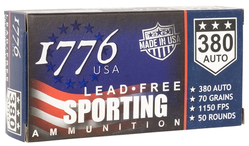 Picture of 1776 USA Lead Free Sporting 380ACP 70gr Lead Free Ball 50 Per Box/20 Case 1776380070