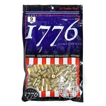 Picture of 1776 USA 1776 USA Unprimed Brass 9mm 100 pc. 177600901