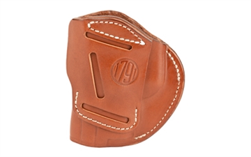 Picture of 1791 Gunleather 4 Way Holster, Leather Belt Holster, Right Hand, Classic Brown, Fits Glock 17 19 22 23 & S&W MP9/MP40/MP45, Size 5 4WH-5-CBR-R 4WH5CBRR