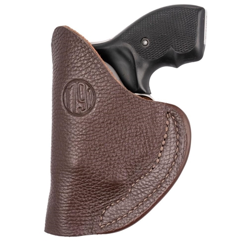 Picture of 1791 Gunleather Fair Chase IWB Size 02 Brown Leather Deer Hide Belt Clip Fits Ruger LCR Left Hand FCD2BRWL