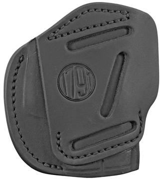 Picture of 1791 Gunleather 3-Way IWB/OWB Size 02 Stealth Black Leather Belt Loop Compatible w/ Ruger LCP Compatible w/ Glock 42 Compatible w/ S&W Bodyguard Ambidextrous Hand 3WH2SBLA