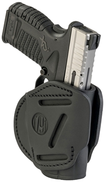 Picture of 1791 Gunleather 3-Way IWB/OWB Size 04 Stealth Black Leather Belt Loop Fits Walther PPS Fits Taurus G2C Fits Springfield XD/XDS Ambidextrous Hand 3WH4SBLA