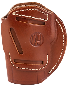 Picture of 1791 Gunleather 3-Way IWB/OWB Size 06 Classic Brown Leather Belt Loop Fits Beretta 92 Fits Walther PPQ Fits Sig P320 Ambidextrous Hand 3WH6CBRA