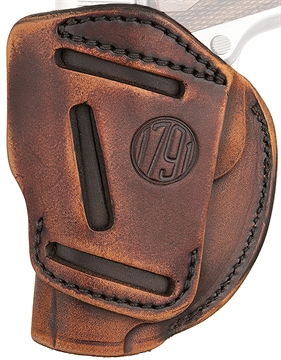 Picture of 1791 GUNLEATHER 4 WAY HOLSTER IWB/OWB SIZE 1 VINTAGE RH FITS GLOCK 48/1911 3" & 4"/S&W EZ380 4WH-1-VTG-R 4WH1VTGR