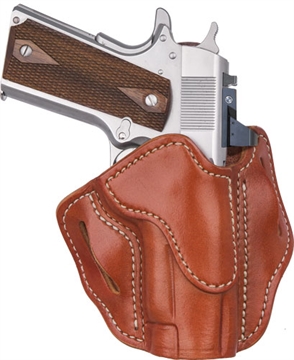 Picture of 1791 Gunleather BH1S Optic Ready OWB Classic Brown Leather Belt Slide Fits 1911 Fits 3.5-4.25" Barrel Right Hand ORBH1SCBRR