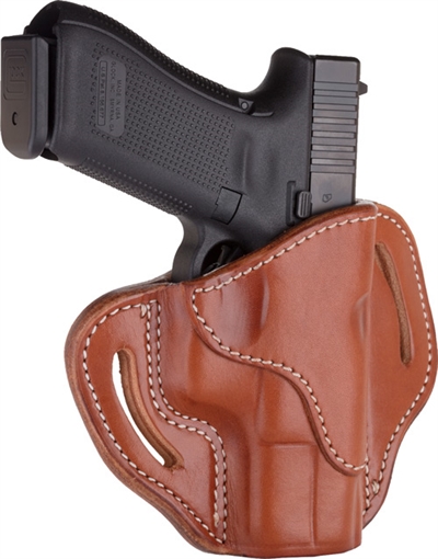 Picture of 1791 Gunleather BH2.3 OWB Size 2.3 Classic Brown Leather Belt Slide Compatible w/Glock 17/Sig P226/HK VP9 Right Hand BH23CBRR