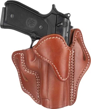 Picture of 1791 Gunleather BH2.3 Optic Ready OWB Size 2.3 Classic Brown Leather Belt Slide Compatible w/Glock 17/20/21/22/31/34/35/40/41/Sig Sauer P220/P226 Right Hand ORBH23CBRR