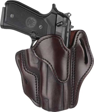 Picture of 1791 Gunleather BH2.3 Optic Ready OWB Size 2.3 Signature Brown Leather Belt Slide Compatible w/Glock 17/20/21/22/31/34/35/40/41/S&W M&P Shield Right Hand ORBH23SBRR
