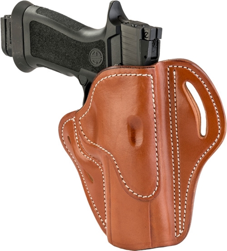 Picture of 1791 Gunleather BH2.4 OWB 2.4 CLassic Brown Leather Belt Slide Fits Walther PPQ/Sig P320/Springfield XD-M BH24CBRR