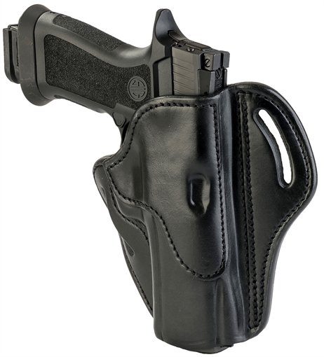 Picture of 1791 Gunleather BH2.4 OWB 2.4 Stealth Black Leather Belt Slide Fits Walther PPQ/Sig P320/Springfield XD-M BH24SBLR