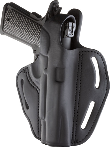 Picture of 1791 Gunleather BHX OWB Size 01 Stealth Black Leather Belt Slide Fits 4"-5" 1911 Right Hand BHX1CLSBLR