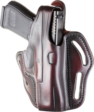 Picture of 1791 Gunleather BHX OWB Size 03 Signature Brown Leather Belt Slide Compatible w/Glock 17/S&W M&P Shield/Sig P228 Right Hand BHX3SBRR