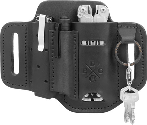 Picture of 1791 Gunleather EDC Heavy Duty Easy Slide OWB Black Leather Belt Slide Ambidextrous HDESSFBLKA