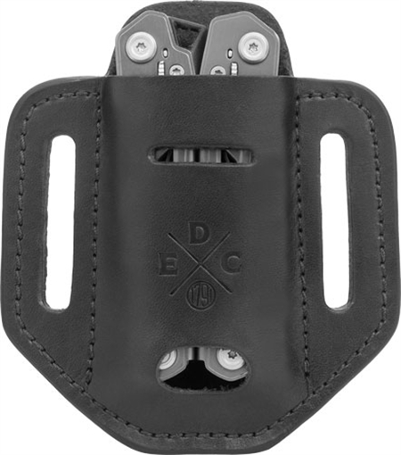 Picture of 1791 Gunleather EDC Heavy Duty Easy Slide Solo OWB Black Leather Belt Slide Ambidextrous HDESSLBLKA