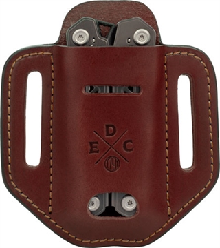 Picture of 1791 Gunleather EDC Heavy Duty Easy Slide Solo OWB Chestnut Leather Belt Slide Ambidextrous HDESSLCHNA