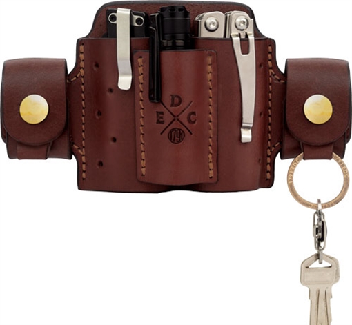 Picture of 1791 Gunleather EDC Mini Action Snap OWB Chestnut Leather Belt Loop Ambidextrous MNASMFCHNA