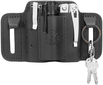 Picture of 1791 Gunleather EDC Mini Easy Slide OWB Black Leather Belt Slide Ambidextrous MNESMFBLKA