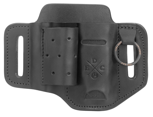 Picture of 1791 Gunleather EDC Heavy Duty Easy Slide OWB Black Leather Belt Slide Ambidextrous HDESLFBLKA