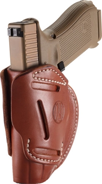 Picture of 1791 Gunleather 3-Way IWB/OWB Size 05 Classic Brown Leather Belt Loop Compatible w/ Glock 17 Compatible w/ Springfield XD Compatible w/ S&W M&P Compatible w/ HK VP9 Ambidextrous Hand 3WH5CBRA