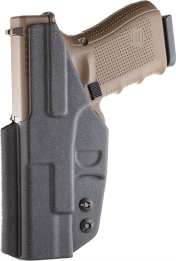 Picture of 1791 Gunleather Tactical Kydex IWB Black Kydex Belt Clip Compatible w/Glock Right Hand TACIWBGLOCKBLKR