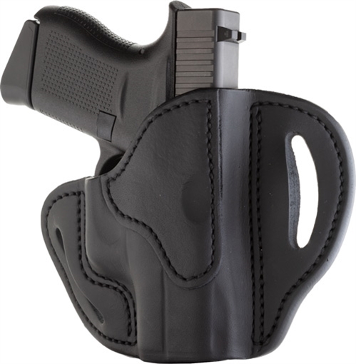 Picture of 1791 Gunleather BHC OWB Size C Stealth Black Leather Belt Slide Compatible w/Glock 43/Sig P365/Walther PPK Right Hand BHCSBLR