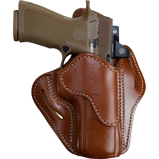 Picture of 1791 Gunleather BH2.4 Optic Ready OWB 2.4 Classic Brown Leather Belt Slide Fits Walther PPQ/Sig P320/Springfield XD-M Right Hand ORBH24CBRR