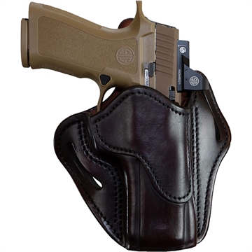 Picture of 1791 Gunleather BH2.4 Optic Ready OWB 2.4 Signature Brown Leather Belt Slide Fits Walther PPQ/Sig P320/Springfield XD-M Right Hand ORBH24SBRR