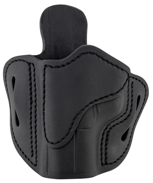 Picture of 1791 Gunleather BH2.1 Optic Ready OWB Size 2.1 Stealth Black Leather Belt Slide Compatible w/Glock 17/S&W M&P Shield/Springfield XD Left Hand ORBH21SBLL