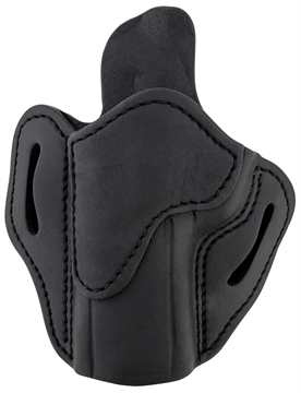 Picture of 1791 Gunleather BH2.4 Optic Ready OWB 2.4 Stealth Black Leather Belt Slide Fits Walther PPQ/Sig P320/Springfield XD-M Left Hand ORBH24SBLL