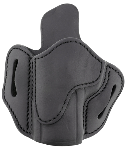 Picture of 1791 Gunleather BH2.4S Optic Ready OWB Size 2.4S Stealth Black Leather Belt Slide Fits FN 509/HK VP9SK Left Hand ORBH24SSBLL