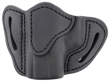 Picture of 1791 Gunleather BHC Optic Ready OWB Compact Stealth Black Leather Belt Slide Compatible w/Glock 43/Sig P365/Walther PPK Left Hand ORBHCSBLL