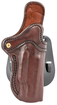 Picture of 1791 Gunleather BH1 Optic Ready Size 01 OWB Style made of Leather with Signature Brown Finish, Adjustable Cant & Paddle Mount Type fits 4-5" Barrel 1911 for Right Hand ORPDH1SBRR