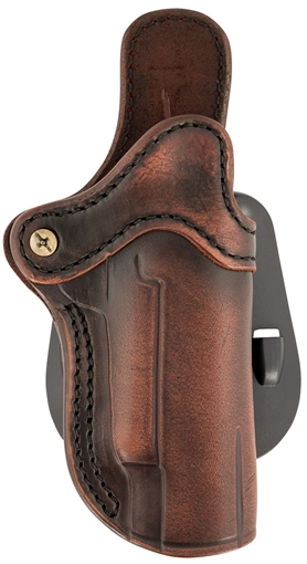 Picture of 1791 Gunleather PDH1 Optic Ready, OWB Paddle Holster, Fits Optic Ready 4.25" to 5" 1911s, Matte Finish, Vintage Leather, Right Hand OR-PDH-1-VTG-R