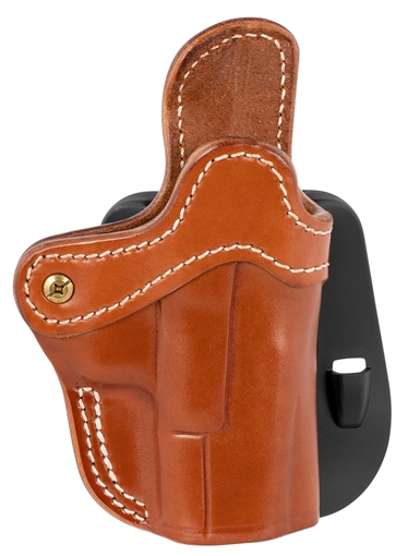 Picture of 1791 Gunleather BH2.1 Optic Ready OWB Size 2.1 Classic Brown Leather Paddle Compatible w/Glock 17/S&W M&P Shield/Springfield XD Right Hand ORPDH21CBRR