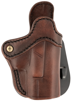 Picture of 1791 Gunleather Paddle Holster Optic Ready OWB Size 2.1 Vintage Leather Paddle Fits S&W M&P Shield Fits Glock 17 Fits Springfield XD9 Right Hand ORPDH21VTGR