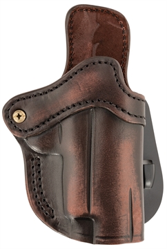 Picture of 1791 Gunleather Paddle Holster Optic Ready OWB Size 2.3 Vintage Leather Paddle Fits Glock 17 Fits Walther PPQ Right Hand ORPDH23VTGR