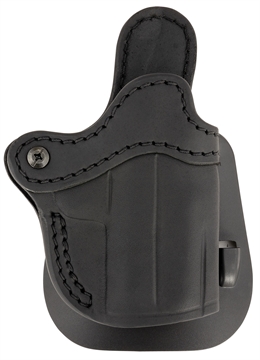 Picture of 1791 Gunleather PDH-C Optic Ready, OWB Paddle Holster, Fits Optic Ready Sub-Compact Size Pistols, Matte Finish, Stealth Black Leather, Right Hand OR-PDH-C-SBL-R ORPDHCSBLR