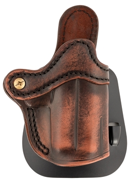 Picture of 1791 Gunleather Paddle Holster Optic Ready OWB Size Compact Vintage Leather Paddle Fits Glock 43 Fits Sig P365 Fits Taurus GX4 Right Hand ORPDHCVTGR